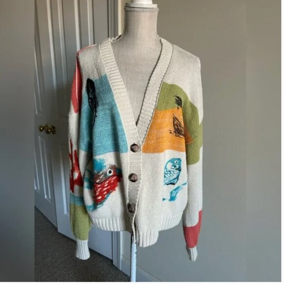 Anthropologie Pilcro Graphic Cardigan Sweater size M - Picture 4 of 10